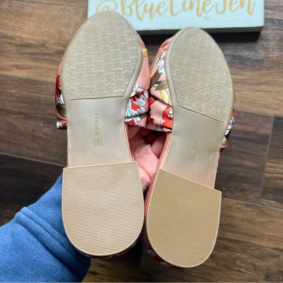 Birdies Songbird Peach Floral Mules NWOT - Picture 2 of 4